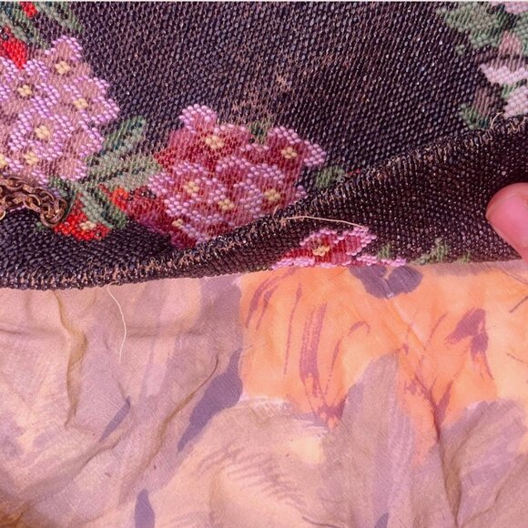 1920's beaded flapper purse, floral - Picture 5 of 6